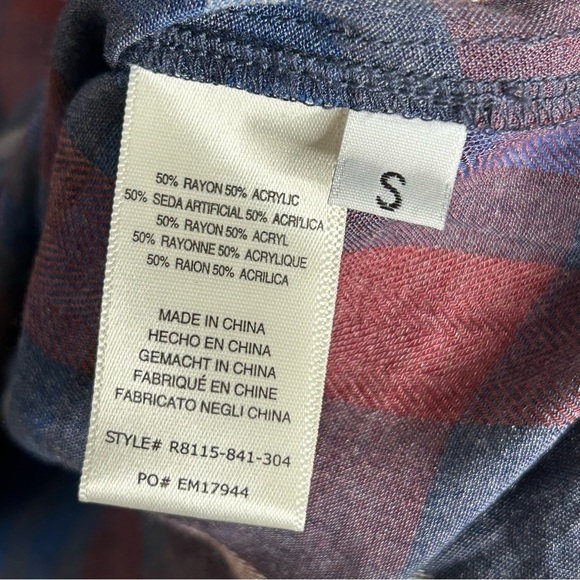 Anthropologie Cloth & Stone Plaid Ruffle T-Shirt Dress - Picture 9 of 12